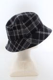 画像4: Vivienne Westwood MAN / TARTAN CHECK　バケットハット F ブラックｘグレー  O-24-04-21-072-ha-YM-ZH (4)