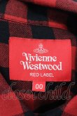 画像4: Vivienne Westwood / ギンガムチェックブロッキングフレアシャツワンピース 00 ブルー×レッド  O-24-06-23-021-op-IG-ZH (4)