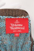 画像5: Vivienne Westwood / ブロッキングリネンニットトップス 00 ブラウンｘブルー  O-24-07-14-011-to-YM-OS (5)