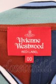 画像6: Vivienne Westwood / リメイクPOLOトップ オーブスター刺繍 00 ネイビー×オフホワイト×オレンジ  O-24-08-18-003-to-IG-OS (6)