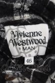 画像4: Vivienne Westwood MAN / リンクルチェック ビッグシャツ 46 ブラック×ホワイト  O-24-09-15-020-bl-IG-OS (4)