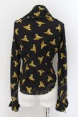 画像4: Vivienne Westwood / PRINTED CREPE DE CHINE DRUNKEN シャツ 40 ブラック  O-24-09-15-024-bl-YM-OS (4)