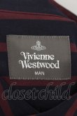 画像4: Vivienne Westwood MAN / バンドカラーチュニックロングシャツ F ネイビーｘワイン  O-24-09-15-017-bl-YM-OS (4)