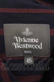 画像5: Vivienne Westwood MAN / ストライプクラシックシャツ 46 ワインｘネイビー  O-24-11-17-080-bl-YM-OS (5)