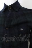 画像2: Vivienne Westwood MAN / ロングチェックネルシャツ 46 グリーンｘネイビー  O-24-11-24-007-bl-YM-OS (2)