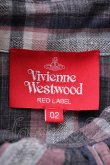 画像3: Vivienne Westwood / 高襟チェックブラウス   ピンクxグレー  S-23-11-29-042-bl-UT-ZS (3)