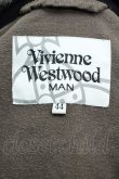 画像3: Vivienne Westwood MAN / 襟ファーチェックコート    44 グレー  S-24-01-18-035-co-AS-ZS (3)