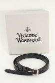 画像2: Vivienne Westwood / G レザー細ベルト  黒  S-24-06-26-030-gd-AS-ZS (2)