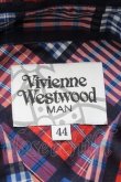 画像4: ヴィヴィアンウエストウッド MAN 中古 / チェックシャツ 46 紺ｘ赤  S-25-04-16-039-ts-AS-ZS (4)