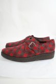 画像2: Vivienne Westwood MAN / チェックモンクストラップラバーソール 42 赤  Y-24-05-01-032-sh-SZ-ZY (2)