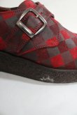 画像5: Vivienne Westwood MAN / チェックモンクストラップラバーソール 42 赤  Y-24-05-01-032-sh-SZ-ZY (5)