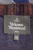 画像3: Vivienne Westwood MAN / /ハーレクインVネックカーディガン 48 グレー×ブルー  Y-24-06-30-040-to-SZ-ZY (3)