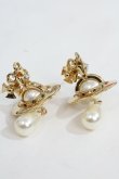 画像3: Vivienne Westwood / ACC pearl drop pierce  ゴールド  Y-24-06-30-002-ac-SZ-ZY (3)