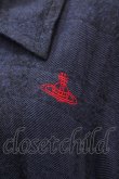 画像3: Vivienne Westwood / 単色オーブ刺繍チェック柄ウールワンピース 00 紺  Y-24-12-29-025-op-SZ-ZY (3)