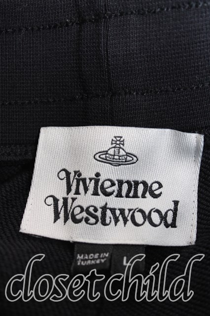 Vivienne Westwood / グラフィティオーブ刺繍スウェットパンツ L 黒 H-24-02-11-085-pa-IN-ZH -  closetchild Vivienne westwood古着専門店