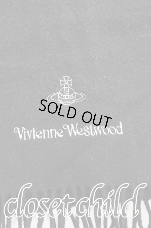 USED】Vivienne Westwood / G/ロゴ刺繍マフラーヴィヴィアンウエスト 
