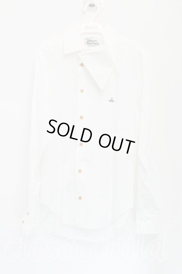 USED】Vivienne Westwood MAN / オーブ刺繍アシメカラーシャツ 