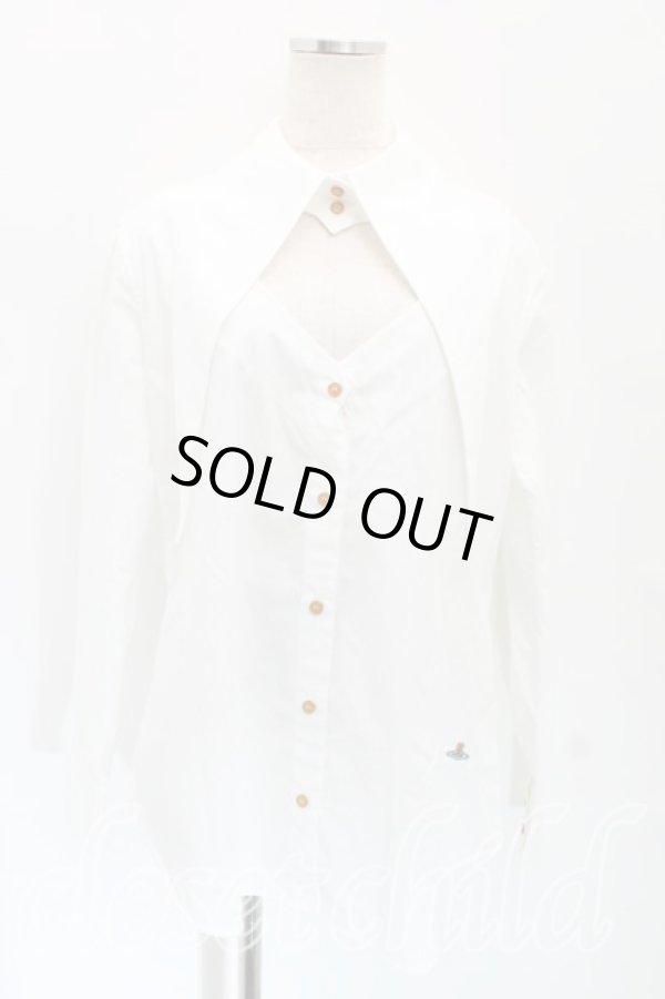 USED】Vivienne Westwood / カラーオーブ刺繍ハリスLOVEシャツ 