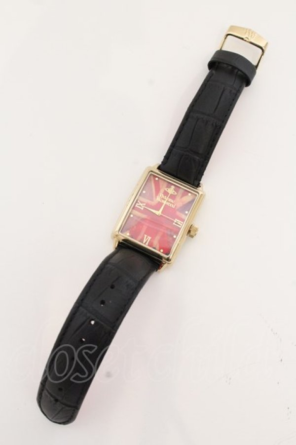 【USED】Vivienne Westwood / ユニオンジャック腕時計ヴィヴィアンウエストウッド ビビアン ゴールドｘブラック 【中古】  O-24-06-09-024-gd-YM-OS
