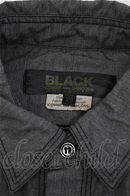 BLACK COMME des GARCONS クレリックシャツ 【中古】T-20-09-13-1095