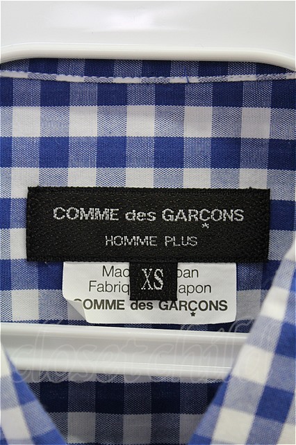 COMME des GARCONS HOMME　PLUS / ギンガムチェックシャツ  【中古】20-09-28-005t-1-BL-CD0-OD-ZT-CD001