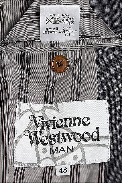 【SALE】【10%OFF】【USED】 ストライプジャケット&パンツセットアップ Vivienne Westwood  MANヴィヴィアンウエストウッド ビビアン I-23-06-10-026-jc-HD-ZI