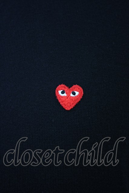 COMME des GARCONS ハート刺繍カーディガン T-23-10-02-009-to-OD-ZT