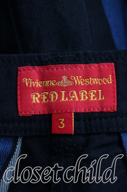 USED】Vivienne Westwood / ストライプ変形ショートパンツヴィヴィアン