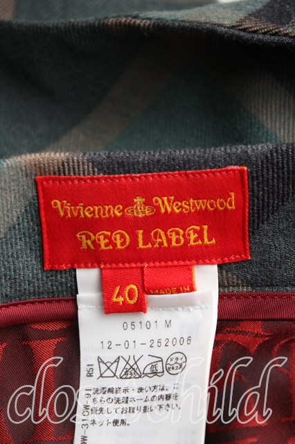 USED】Vivienne Westwood / タータンチェックアニマルカットスカート