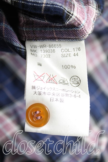 USED】Vivienne Westwood MAN / タータンチェックアシメ襟リネンシャツ ...