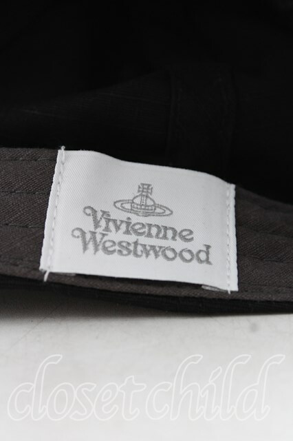 USED】Vivienne Westwood / PAPERCUT ORB リップストップ 2トーンキャップヴィヴィアンウエストウッド ビビアン 黒  【中古】 H-24-05-05-057-ha-OD-ZH - closetchild Vivienne westwood古着専門店