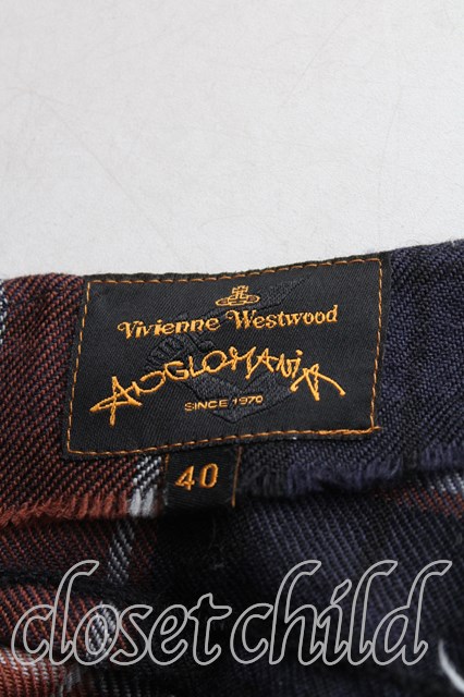 USED】ANGLOMANIA / タータンチェックボンテージ風ロングスカート 