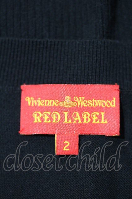 USED】Vivienne Westwood / 単色オーブ刺繍半袖ニットカーディガン