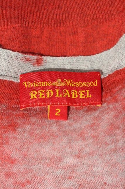 【USED】Vivienne Westwood / オーブ&ハートカーディガンヴィヴィアンウエストウッド ビビアン 赤X白 【中古】  I-24-01-24-014-to-HD-ZI