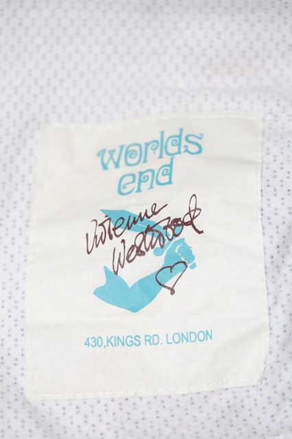 【USED】Vivienne Westwood / TOPS?スクイグル変形c/sヴィヴィアンウエストウッド ビビアン 白X赤X青 【中古】  I-24-02-09-022-to-HD-ZI